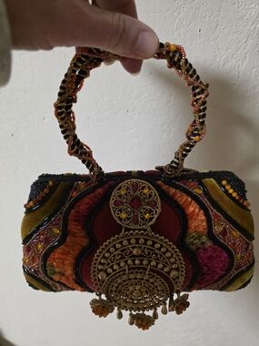 Vintage Mary Francis beaded and embellished handbag. Rare design.